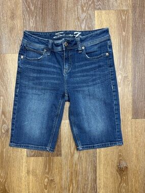 Seven7 Dark Blue Denim Bermuda Shorts
